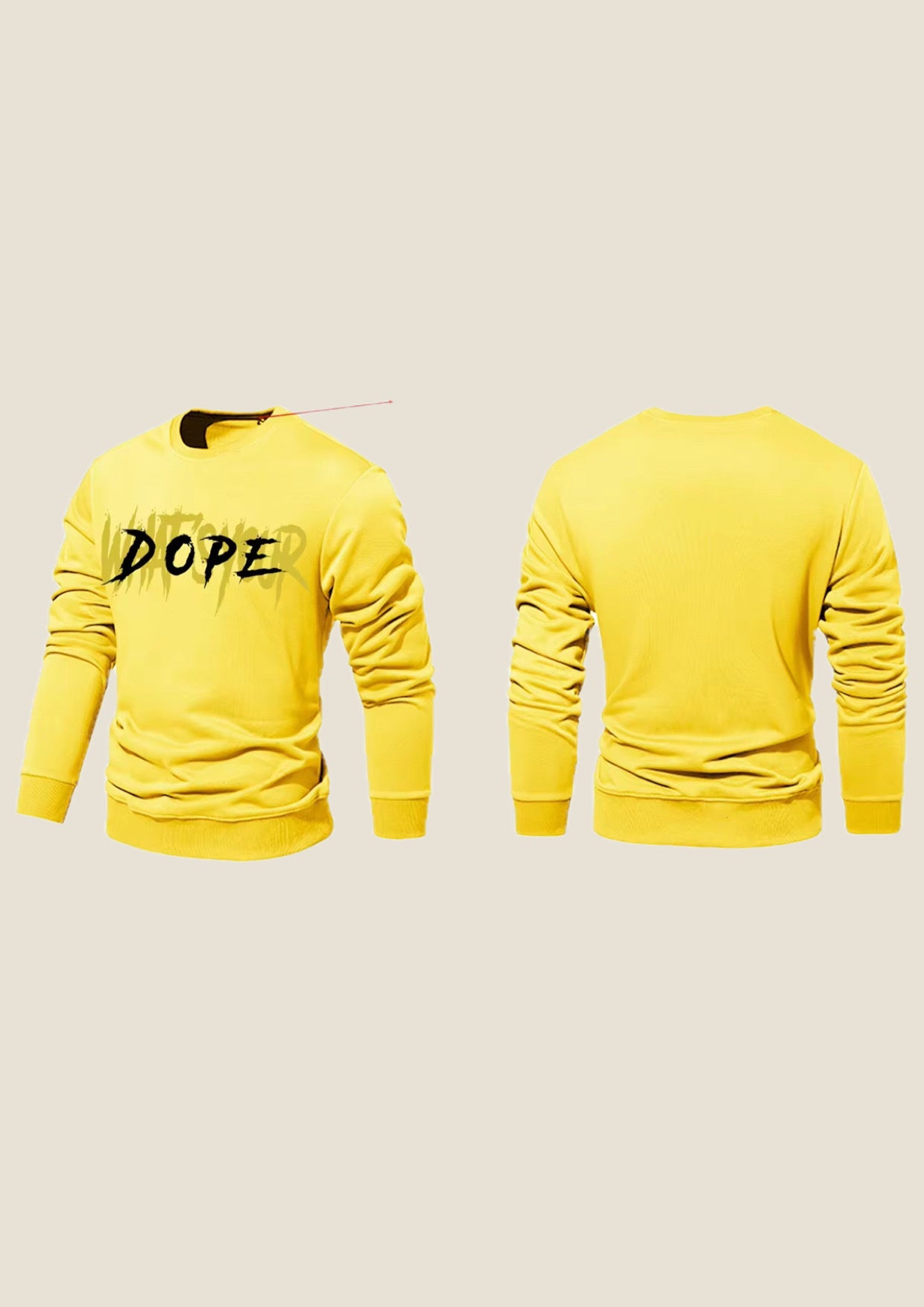 PREORDER AVAILABLE 03/01/2025. WHAT’S YOUR D.O.P.E “DRE” CREWNECK SWEATER