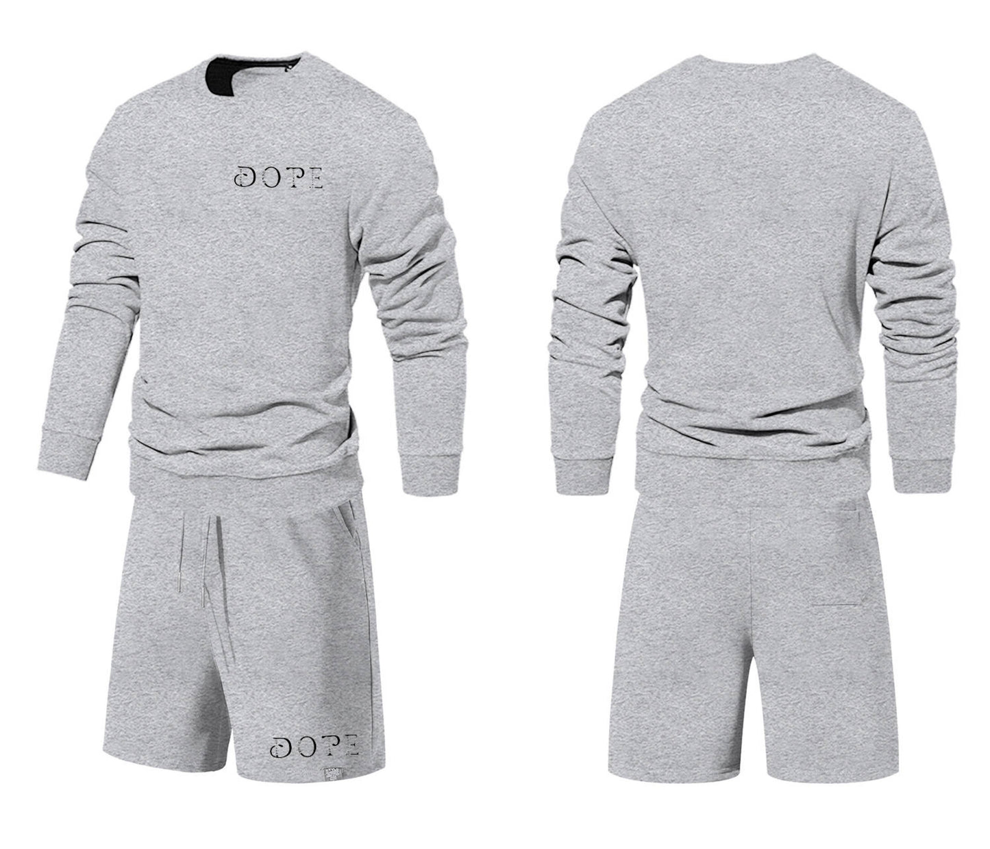 WHAT'S YOUR D.O.P.E? 2PC "JUSTICE" CREWNECK SHORT SET