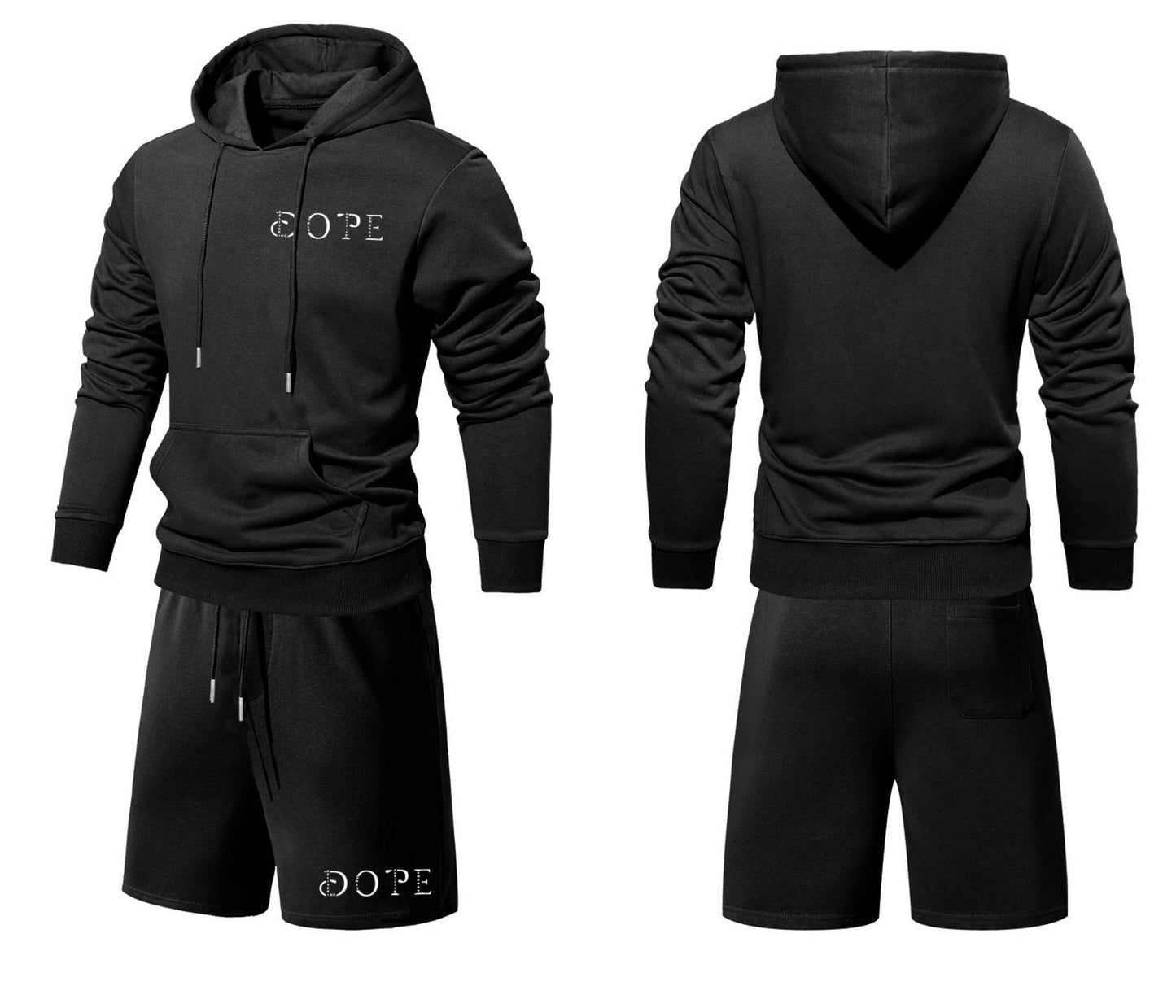 WHAT'S YOUR D.O.P.E? 2PC "JUSTICE" HOODIE SHORT SET