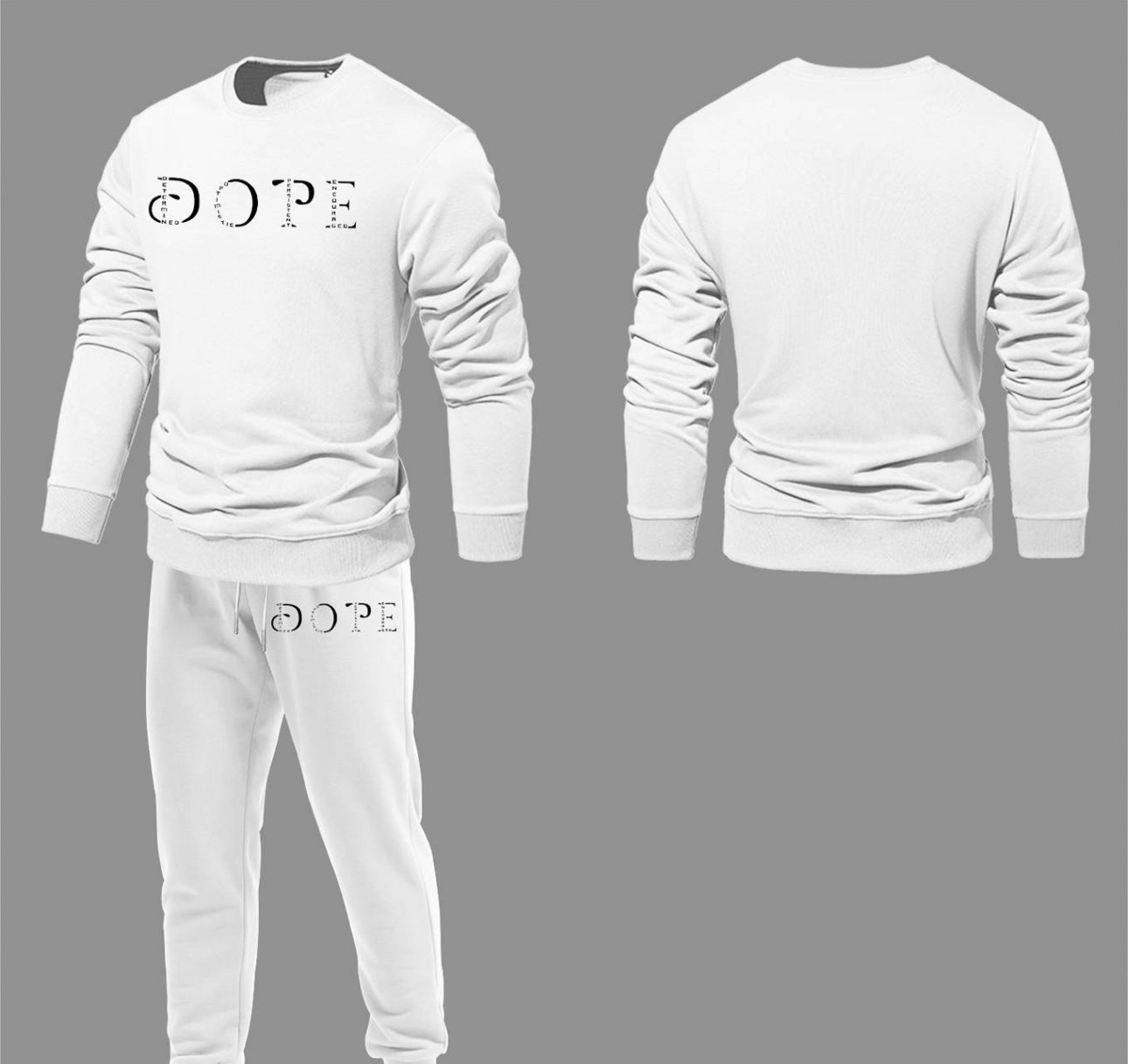 KIDS  WHAT'S YOUR D.O.P.E?  2PC CREW-NECK SWEATSUIT