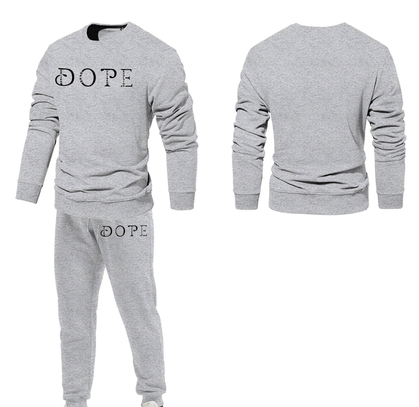 WHAT'S YOUR D.O.P.E? "DELIVERING" 2PC CREW-NECK SWEATSUIT