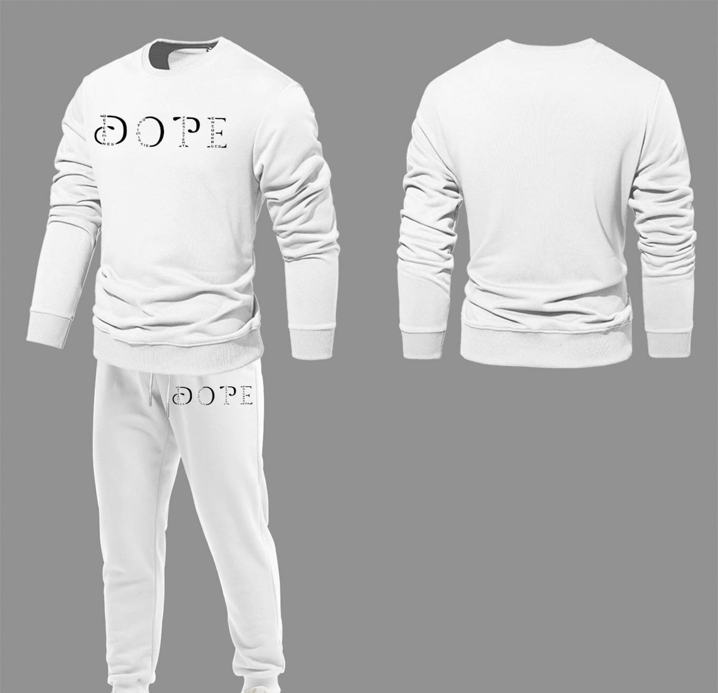 WHAT'S YOUR D.O.P.E? "DRIVEN" 2PC CREW-NECK SWEATSUIT